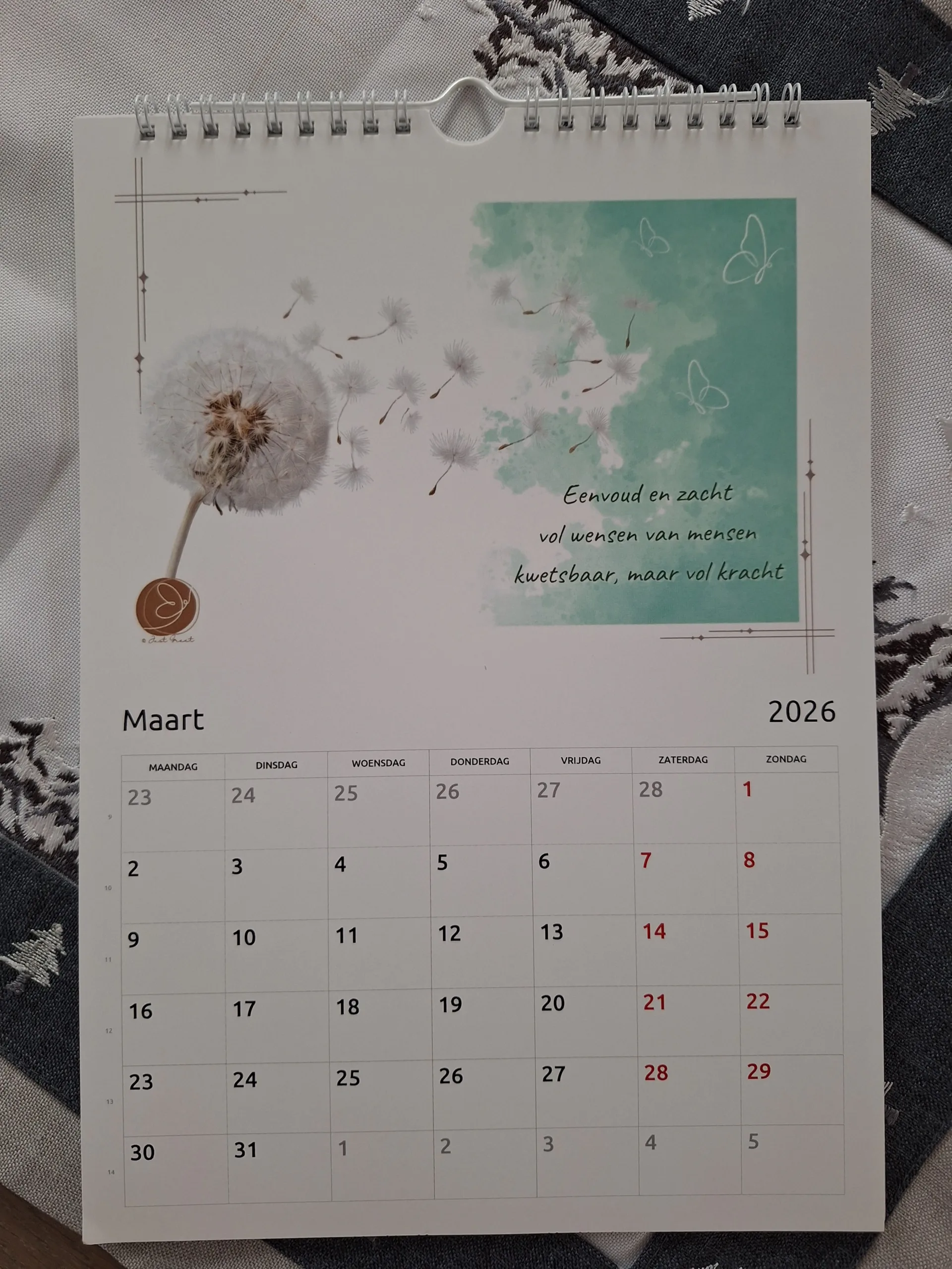 Wandkalender 2026 - A4 - Afbeelding 2